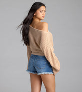 Cute In Crochet Long Sleeve Sweater